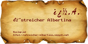 Östreicher Albertina névjegykártya